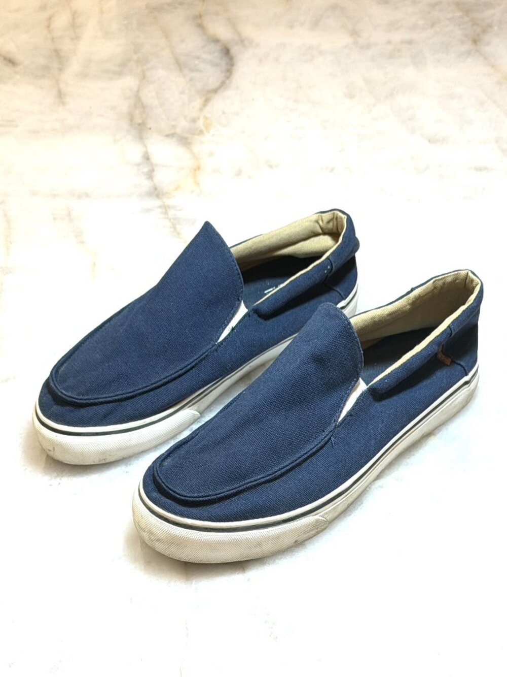 Men's Vans Navy Canvas Slip On Shoes 13